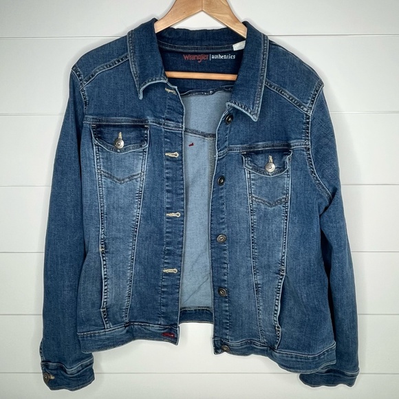 Wrangler Denim Jacket Womens Size Large - Picture 3 of 4
